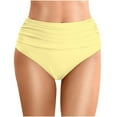 thumbnail image 1 of Women's Summer Solid Color Pleated Beach Swim Trunks - Double - Layered, Polyester, Elastic, Suitable for Beach and Vacation, 1 of 5