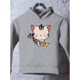 thumbnail image 3 of Cute Kittyboo W Colorful Flags Hoodie Toddler -Image by Shutterstock,  2 Toddler, 3 of 4