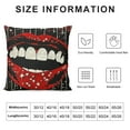 thumbnail image 5 of Shangniulu  Sexy Red Lip Pillow Covers , Mouth Print Cushion Cases For Adult Kids Teens,Women Black Red Throw Pillow Covers,Girls Sparkle Sequins Decorative Square Pillow Cases Valentines Gift White, 5 of 5