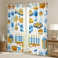 thumbnail image 2 of Feelyou Child Happy Hanukkah Black Out Curtains, Cartoon Menorah Dreidel Curtains Pack of 2 (42x63 Each), Farmhouse Holiday Bedroom Curtains, Living Room Curtains Decor, 2 of 6