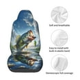 thumbnail image 4 of Honeii Largemouth Bass Jumping Out of The Water Print Car Seat Cover,Car Interior Covers,Universal Fit Seat Protector, Compatible with Most Cars, SUVs, Trucks, and Vans, 4 of 5