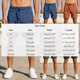 thumbnail image 3 of WIZUTIZ Men's Solid Color Button Zipper Fly Elastic Waist Shorts Pockets Summer Casual Loose Fit Breathable Lightweight Fashion Pants, 3 of 4