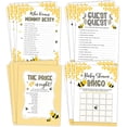 thumbnail image 1 of Mom To Bee Baby Shower Games, Neutral Yellow Bingo, Find The Guest, The Price Is Right, Who Knows Mommy Best, 25 games each, 1 of 9