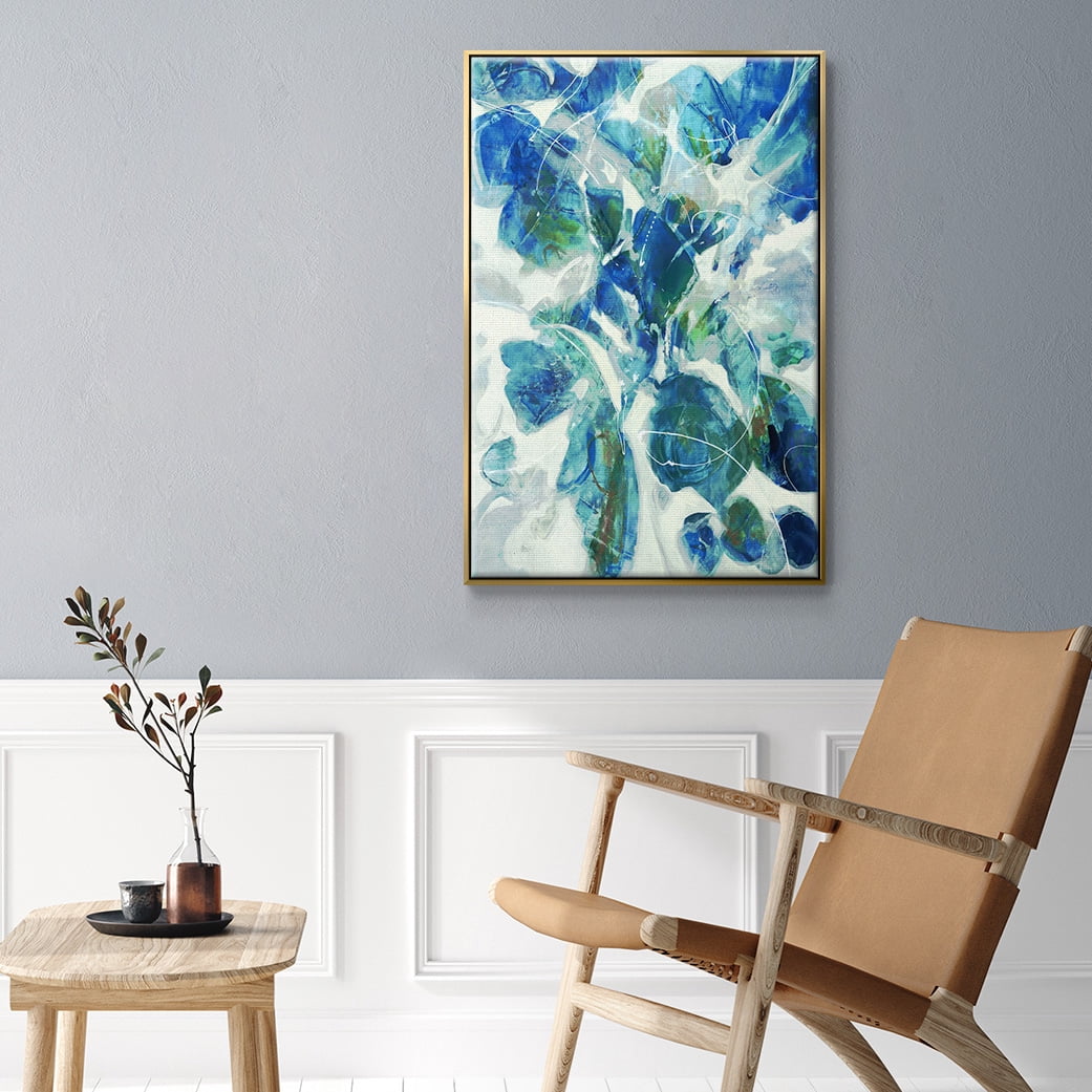 Winding Road Framed Premium Gallery Wrapped Canvas - Ready to Hang - 27 x 41 - Gold Floating Frame