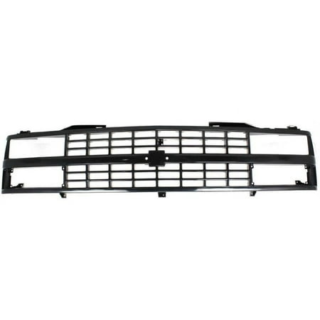 Grille Assembly for 1988-1990 Chevrolet C2500 Black Shell and Insert OE Replacement 5781