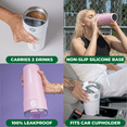 thumbnail image 3 of 2-in-1 Hot & Cold Vacuum Insulated Tumblers, 30oz Stainless Steel Dual Chamber, Leak-Proof, BPA-Free, Fits Cup Holder, Travel Coffee Mug, Split Cup, 2 Drink, 2 Sides, Coffee & Water (Harper White), 3 of 16