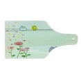 thumbnail image 2 of Cartoon Cutting Board, Drawing Style Bird and Cat with Flourishing Spring Flowers, Decorative Tempered Glass Cutting and Serving Board, Wine Bottle Shape, Multicolor, by Ambesonne, 2 of 5
