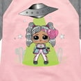 thumbnail image 3 of LOL Surprise! Dolls - Astro Alien Doll - Spacecraft - Toddler & Youth Girls Raglan Graphic T-Shirt, 3 of 5