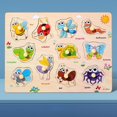 thumbnail image 1 of Children's Mushroom Nails Hand Grab Board Early Education Puzzle Wooden Puzzle Toys Fruit And Vegetable Cognitive Plane Puzzle Puzzle, 1 of 5