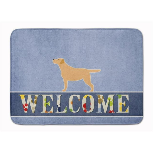 Carolines Treasures BB5501RUG Tapis de Bienvenue Labrador Jaune Lavable en Machine Mousse à Mémoire de Forme