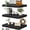 Black, variant on 10" Deep Floating Shelves for Wall - 10 x 16 inch Book Shelf Bathroom Bedroom Kitchen Living Room Hanging Bookshelf Farmhouse Set of 3, Black (025-40B3)