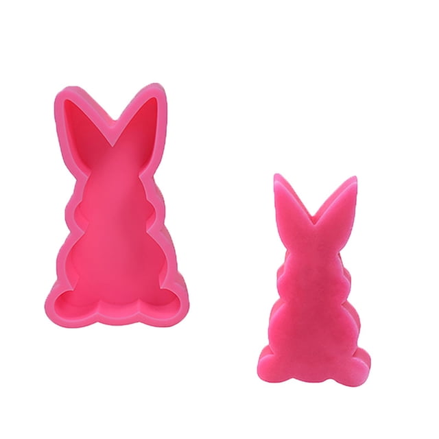 Cute Rabbit Scented Candle Silicone DIY Plaster Animal Ornament Scented Wax Valentine's Day Scented Wax Making