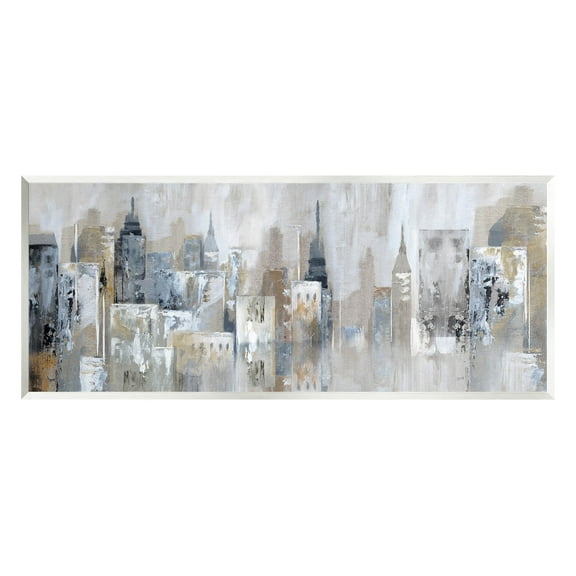 Stupell Industries Layered Urban City Skyline Painting Unframed Art Print Wall Art, Design by Nan