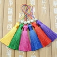 thumbnail image 2 of U8MO 3'' Jade Bead Tassel Trim Craft Jewelry Making DIY Pendant Curtain Tassels-25# light purple, 2 of 6