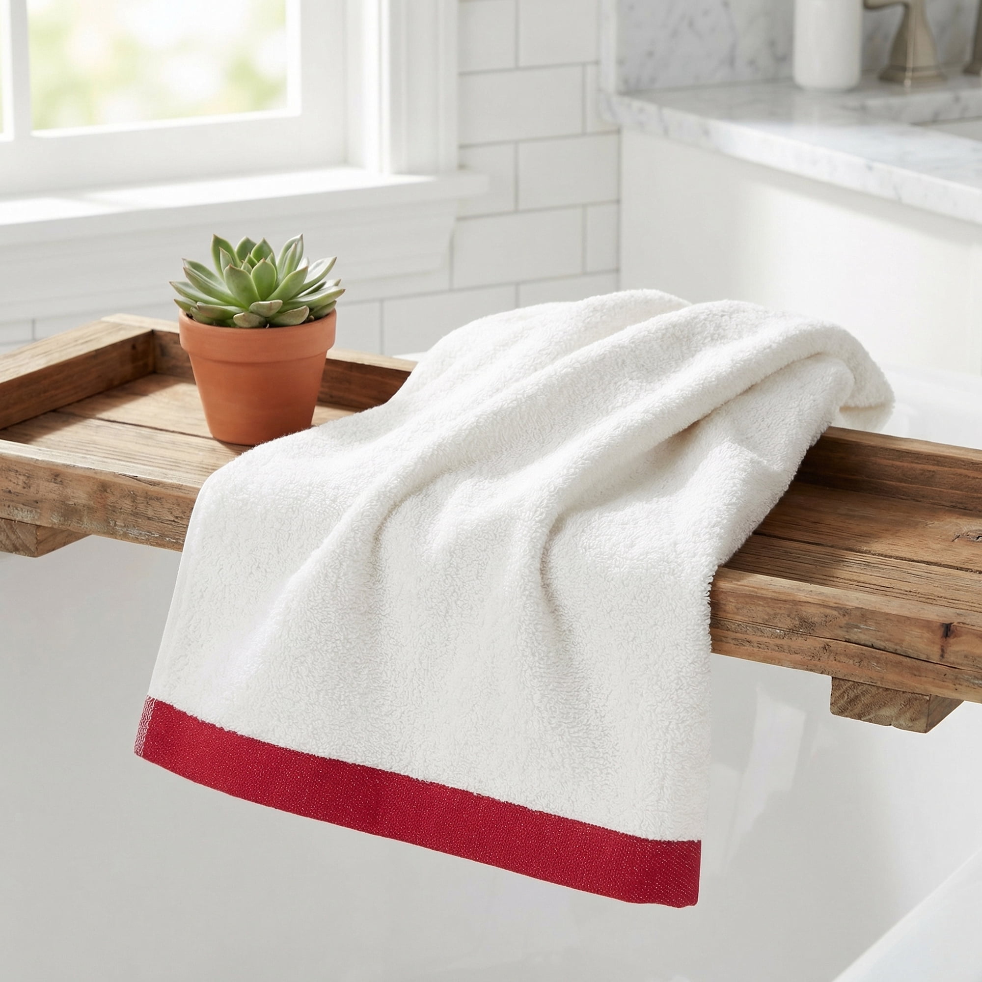 Unique Bargains Cotton Solid Absorbent Durable Soft Hand Towels Camel 29" x 13"