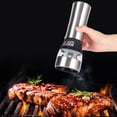 thumbnail image 2 of Stainless Steel Portable Electric Pepper Mill Salt Spices Ceramic Grinder Kitchen Seasoning Grinding Tools, 2 of 8