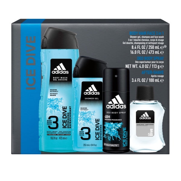 Adidas Ice Dive 4pc Personal Care Set 
