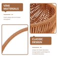 thumbnail image 2 of Rectangular Easter Basket Weaving Easter Storage Holder Mini Handcraft Basket Ornament Party Decor with Handle, 2 of 3