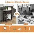 thumbnail image 6 of Giantex Narrow End Table, Slim Side Table w/Drawer, ightstand Bedside Table for Small Spaces, (1, Espresso), 6 of 8