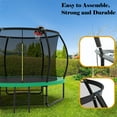 thumbnail image 2 of UIOWIO 10 ft Recreational Trampoline for Kids and Adults Outdoor Trampoline with Basketball Hoop Toddler Backyard Trampoline with Ladder,Enclosure Net,Storage Bag,Green, 2 of 10