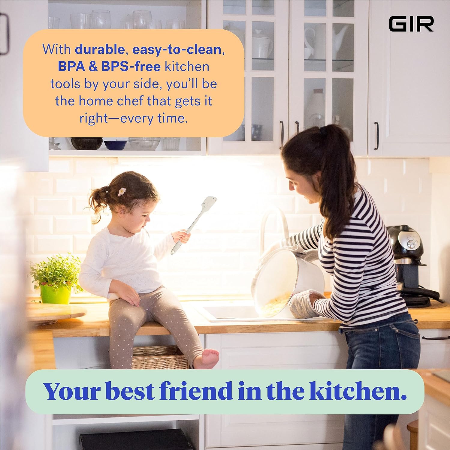 GIR Get it Right 3 Piece Ultimate Silicone Kitchen Utensils Set Heat Resistant Up To 425°F Spatula, Flip & Spoonula as Kitchen Tools, Sprinkles