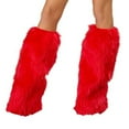 thumbnail image 2 of Faux Fuzzy Leg Warmers for Women Girls Fleece Boot Cuff Cover Covers Christmas Cosplay Party Accessory Set, 2 of 4