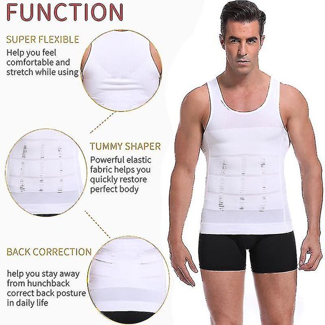 Camisa de compresión de ginecomastia para hombres LingWen 8390614143975