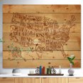 thumbnail image 2 of Design Art - Vintage United States Chalk Yellow Map, 2 of 5
