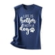 thumbnail image 5 of Camiseta Sin Mangas Para Mujer Sin Mangas Cami Tops Moda Casual Impreso Señoras Cuello Redondo Chaleco Camiseta Odeerbi  ODB157714, 5 of 5