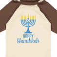 thumbnail image 4 of Inktastic Happy Hanukkah with Blue Menorah Boys or Girls Long Sleeve Baby Bodysuit, 4 of 5