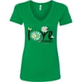thumbnail image 3 of Inktastic Love Mimi Life with Flowers Women's V-Neck T-Shirt, 3 of 5