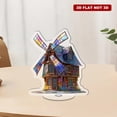 thumbnail image 1 of Ornement Acrylique Rotatif avec une Maison de Moulin à Vent Colorée avec Effets de Vitrail Complexes et Imagerie Détaillée en Haute Résolution, 1 of 8