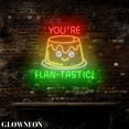 thumbnail image 3 of Glowneon You Are Flan-tastic Neon Sign, Flan Dessert Shop Wall Decor, 3 of 5