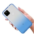 thumbnail image 4 of Google Pixel 5a Case With Built-in Screen Protector, Rosebono Hybrid Gradient Transparent Soft TPU Clear Skin Cover 360 Protection Case For Google Pixel 5a (Blue), 4 of 5