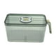 thumbnail image 5 of Contenedor organizador para refrigerador con temporizador de frescura, tapa con asa, para alimentos del hogar verde grande, 5 of 9