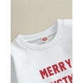 thumbnail image 6 of Wassery Baby Girls Christmas Romper Infant Girls Crew Neck Long Sleeve Letter Print Casual Bodysuits 3M 6M 12M 18M Newborn Girls Loose Fit Fall Clothes, 6 of 9