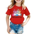 thumbnail image 5 of Girls Easter Shirts Trendy Breathable Brown Bunny Print Easter Story Tshirt 2026 Happy Easter Tees Cotton Short Sleeve Tops, 5 of 5