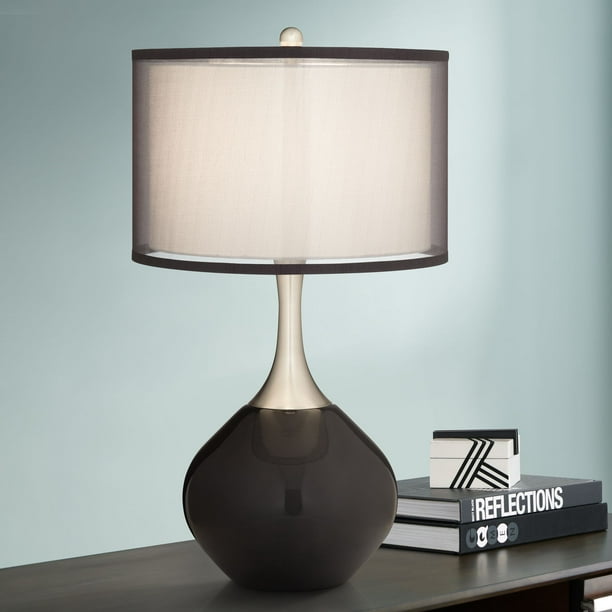 Possini Euro Design Contemporary Table, Mocha Metal Table Lamp