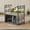 Black#3329🎉, variant on Countertop Microwave Oven Shelf Organizer | Thickened Plastic Multi-Tier Kitchen Storage Rack, White, 28.3"x23.4"x13", No-Drill Install, Rust-Resistant, Towel & Spice Hooks