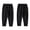 Black, variant on ZLBDYG Boys Cotton Linen Pants Summer Lightweight Athletic Running Joggers Pant Kids Teen Soft Elastic Waist Trousers Casual Clothes