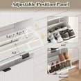 thumbnail image 4 of FANRAL Shoe Cabinet Entryway with 4 Flip Drawers & Top Cubby,Narrow Shoe Storage Hidden Shoe Rack,Fluted Wood Shoe Organizer,White Shoe Cabinet, 4 of 7