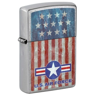 Zippo U.S. Space Force Design Windproof Pocket Lighter – Black Matte Finish, 48548