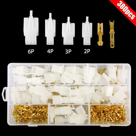 Electrical Wire For Car 380Pcs 2.8mm Pitch Automotive Electrical Wire Connector Male Female Cable Terminal Plug Kits for Motorcycle Bike Car ()