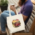 thumbnail image 4 of Be My Valentine's Boxer Truck Full of Love Flower Balloon Canvas Tote Bag Boxers Dog Lover Gifts Idea Reusable Shopping Grocery Bag - 02029, 4 of 5