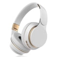 thumbnail image 3 of sweethay Auricular de computadora Inalámbrico compatible con Bluetooth Auricular sobre la oreja con micrófono Control de botón Auricular de Cables de audio/vídeo blanco, 3 of 6
