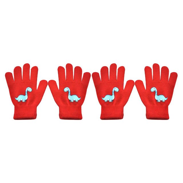 Guantes de invierno Minnieouse para niños cómodos y cálidos, 1 par, Azul marino, gris, Azul claro, rojo, púrpura claro, Azul