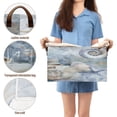 thumbnail image 5 of 2Pack Waterproof Foldable Storage Basket Medium, Metal Frame & Hollow Board Support, for Clothes and Toy Organization Gilded Coastal Fossil Watercolor, 5 of 8