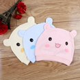 thumbnail image 1 of Four Seasons Kids Newborn Baby Hats 100% Cotton Cap 3 Color Cartoon Cute Printed Hat Suitable for 0-12 Months Baby Accessoriesyellow0-12 Months He Qiyong unisex, 1 of 1
