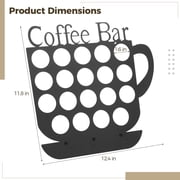 Black Metal K Cup Holder – 19‑Slot Coffee Pod Organizer, Vertical Capsule Rack, Countertop Storage Display for Kitchen, Office & Home Coffee Bar