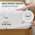 thumbnail image 5 of Yalamila 2 Inch Queen Mattress Topper, Ultra Soft Cooling Bamboo, Skirt Deep Pocket Fit (8"-22" Depth), Back Pain Relief Mattress Pad for Hot Sleepers, 5 of 8